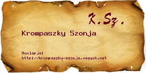 Krompaszky Szonja névjegykártya